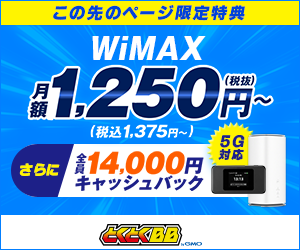 GMOとくとくBB WiMAX